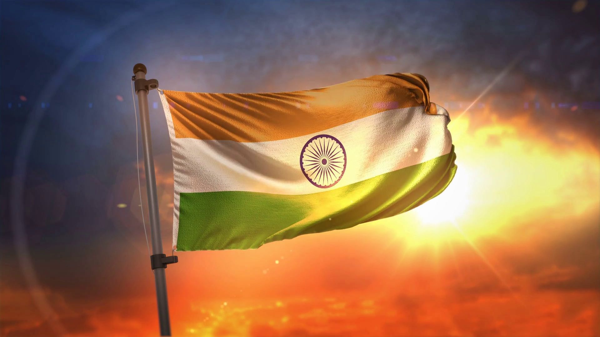 Flag of India Full HD with Visual Effects
